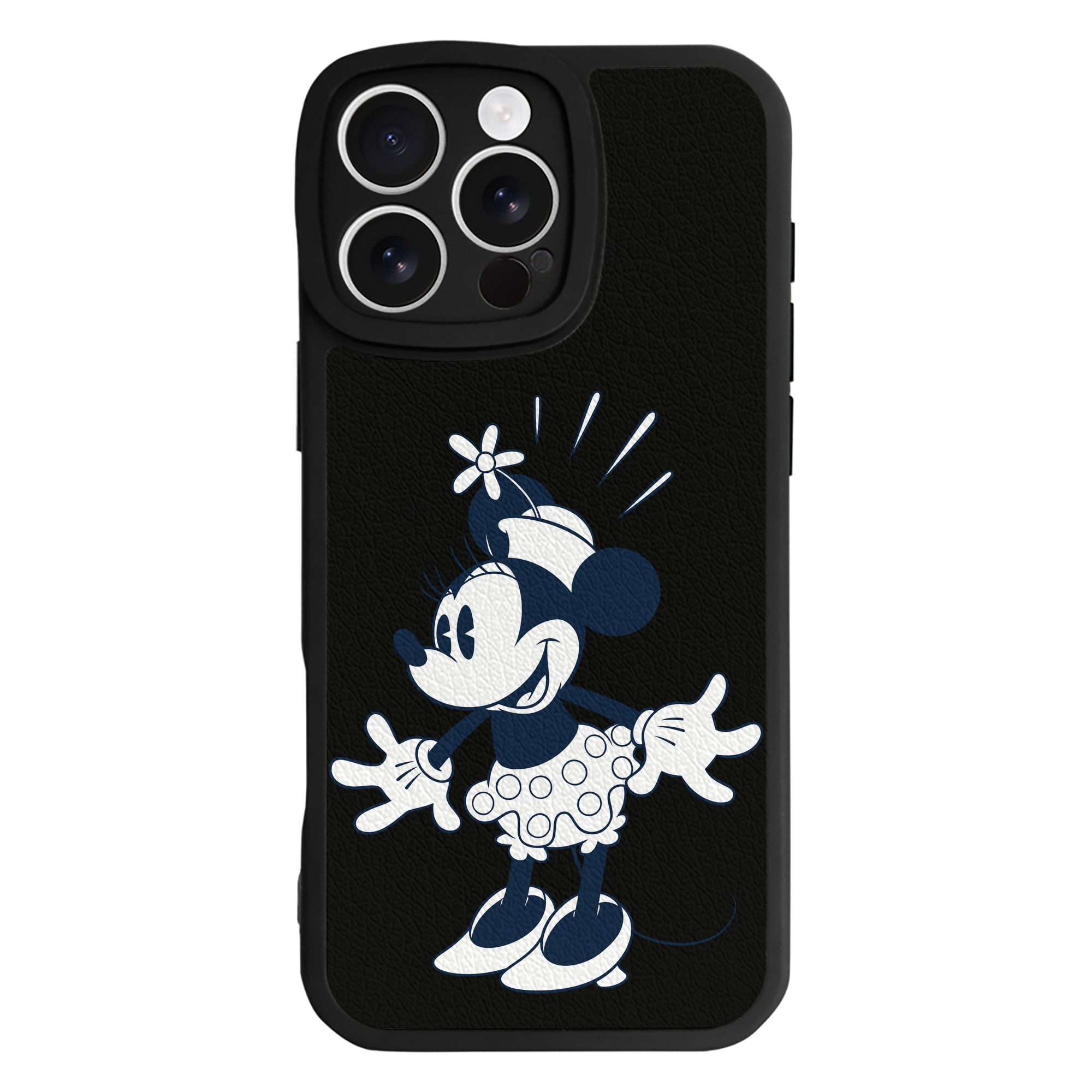 （画像用） ミッキーマウス Mickey Mouse 【iPhone 16シリーズ対応】シリコンスマホケース（レザー調） 材質：シリコン